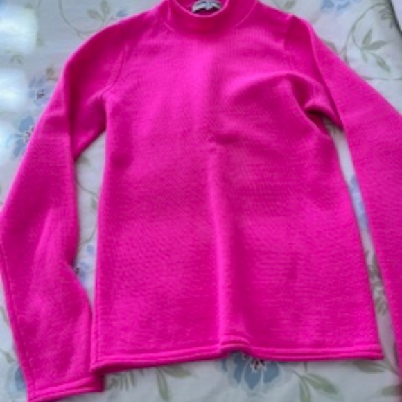 Opening ceremony merino wool knit sweater in bright pink, size small - Picture 3 of 11